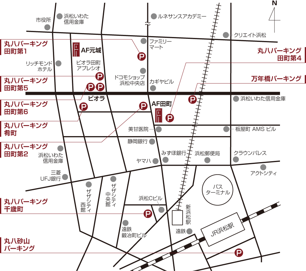 丸八 まちなかコインパーキングマップ